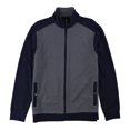 thumbnail image 1 of Tasso Elba Mens Jacquard Textured Knit Jacket, Blue, Medium, 1 of 1
