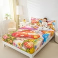 thumbnail image 5 of Feelyou Cartoon Red Mushroom Twin Sheet Sets for Kids, Dreamy Fairy Tale Twin Fitted Sheet, Kawaii Jungle Flower Flat Sheet, Ultra Soft Bedroom Decor, 3 Pieces, 5 of 8