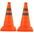 thumbnail image 4 of LABSERRON 2Pcs Orange Black Collapsible Traffic Cones for and Sports Training, 4 of 8