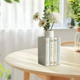 thumbnail image 6 of HongHeng Decorative Book Vase for Flowers, White Ceramic Vases for Modern Home Decor, Cute Bookish Planter Pot for Bookshelf/Dining Table/office Desk, Unique Vase for Book Lovers, 6 of 6