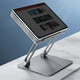 thumbnail image 3 of Seitruly Soporte para tableta de 360 ​​grados, giratorio, ajustable en altura, plegable, para el hogar, Hotel, escuela, escritorio, portátil, Computadoras de tableta Gris, 3 of 6
