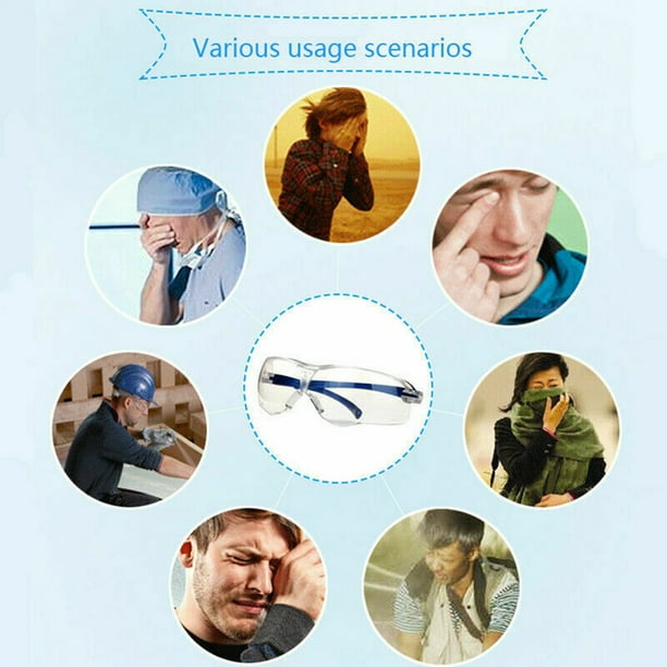 Gafas de seguridad protectoras transparentes antisaliva Gafas de protección ocular para seguridad química y en el lugar de trabajo