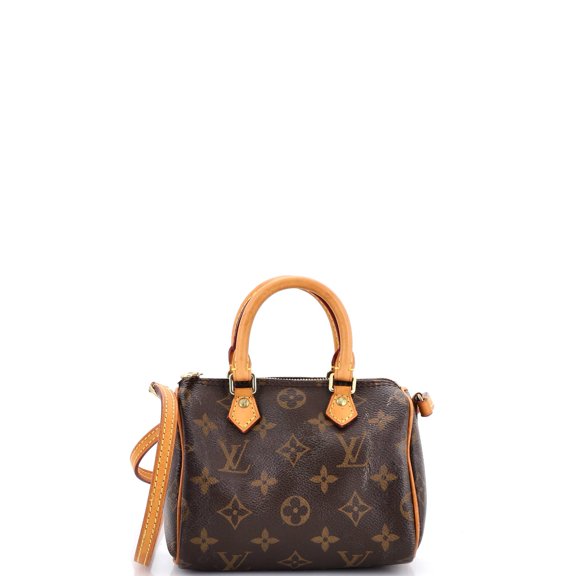 Pre-Owned Speedy Bandouliere Bag Monogram Canvas Nano By Rebag