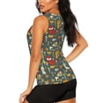 thumbnail image 3 of Balery Cute Animal Forest Camiseta sin mangas estampada ligera para mujer, tops de entrenamiento sin mangas, camisetas de yoga transpirables de secado rápido.-Medium, 3 of 7