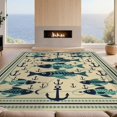 thumbnail image 2 of Design&I 8'x10' Washable Area Rug Fish Fishing Motif School Wave Marine Theme Hunting Animals Pat for Dining Room, Large Office, Lounge, Snag-Free, 2 of 7