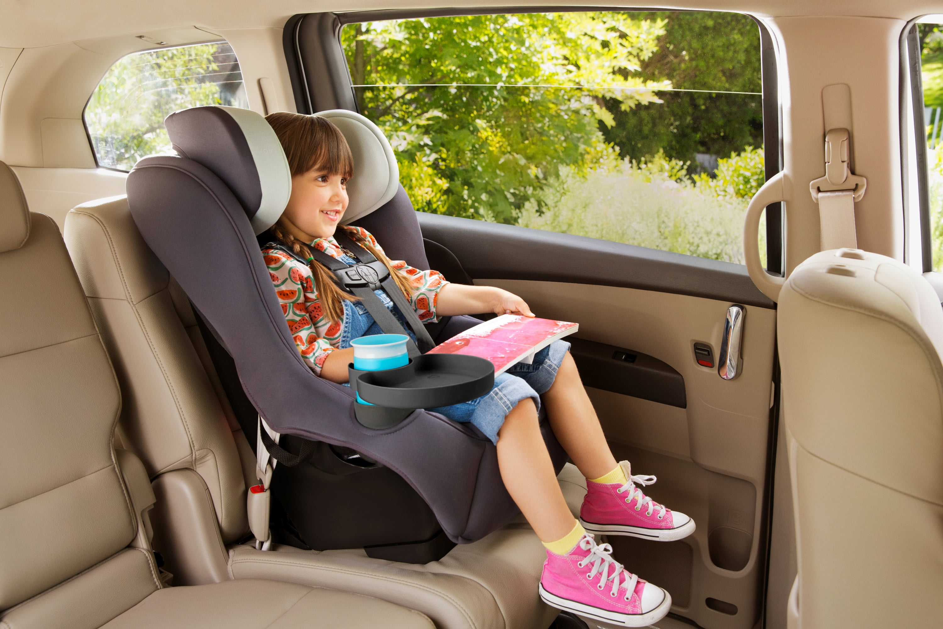 Munchkin® Car Seat Toddler Travel Snack Tray, Mess-Free, Gray, Unisex