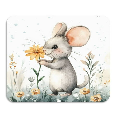 

ALAZA Dish Drying Mat for Kitchen Mouse Flowers Counter Absorbent Draining Pad 15.7 x11.8