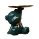 thumbnail image 5 of Estatua de oso artesanal, figura en miniatura, llavero, bandeja moderna para joyas y baratijas. Verde oscuro, 5 of 9