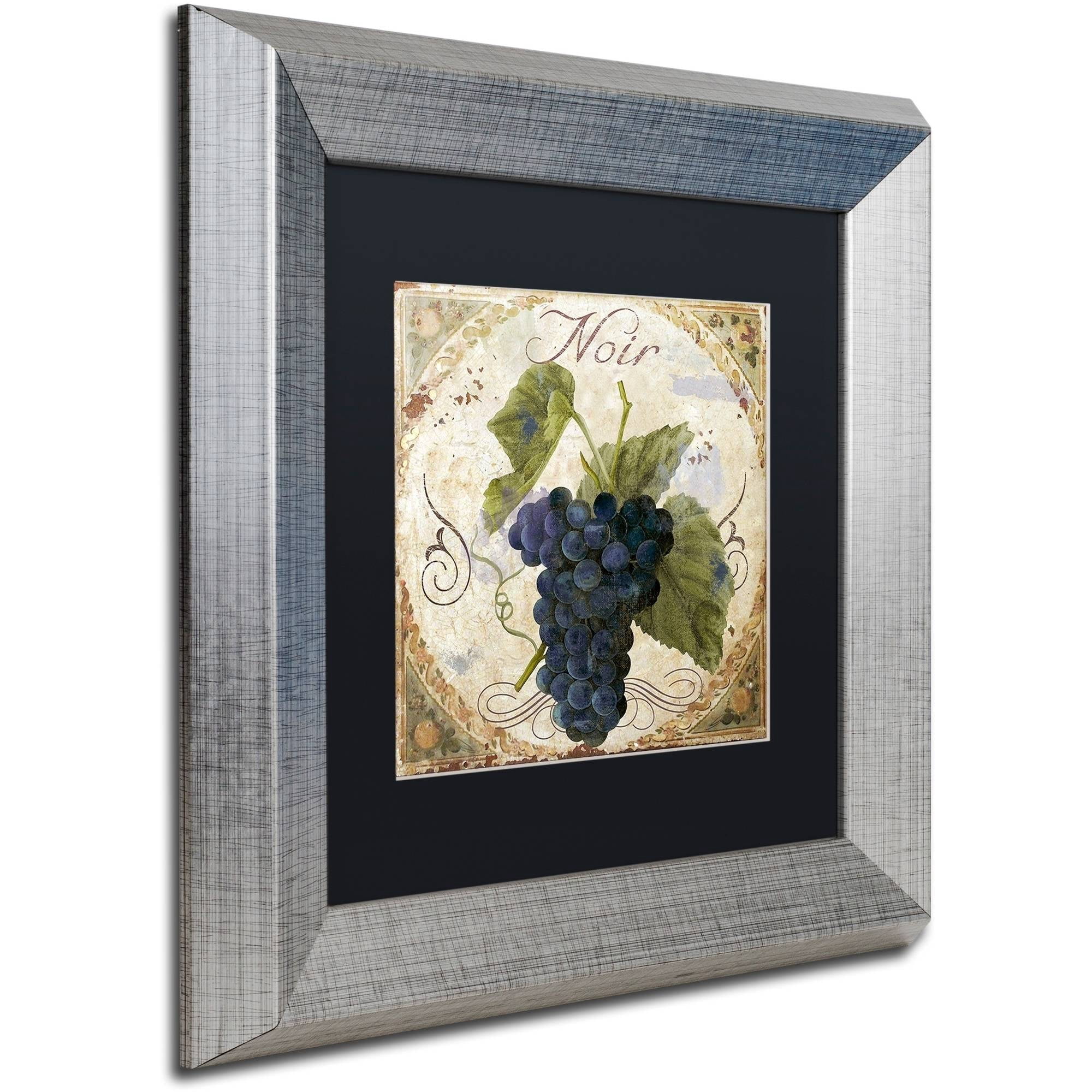 Trademark Fine Art "Tuscany Table Noir" Canvas Art by Color Bakery Black Matte, Silver Frame