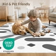 thumbnail image 4 of ODIKA 4'x6' Monochrome Geometric Abstract Design Washable Area Rug Dynamic Modern Patterns for Entryways for Bedroom, Reading Nook, Pet Friendly & Non-Shedding, 4 of 7