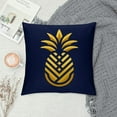 thumbnail image 2 of COMIO Yellow Pineapple Body Pillow Case Cover - Microfiber Bed Throw Pillow Covers, Summer Fruits Navy Blue Decorative Lumbar Pillow Cover with Envelope Closure for Sofa/Travel, 2 of 5