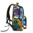 thumbnail image 3 of Zufioo Colorful Pug Print Casual Student Backpack, Adjustable Shoulder Straps Multi-Function Multi-Pocket Sports Bag Travel Backpack, Unisex-One Size, 3 of 5