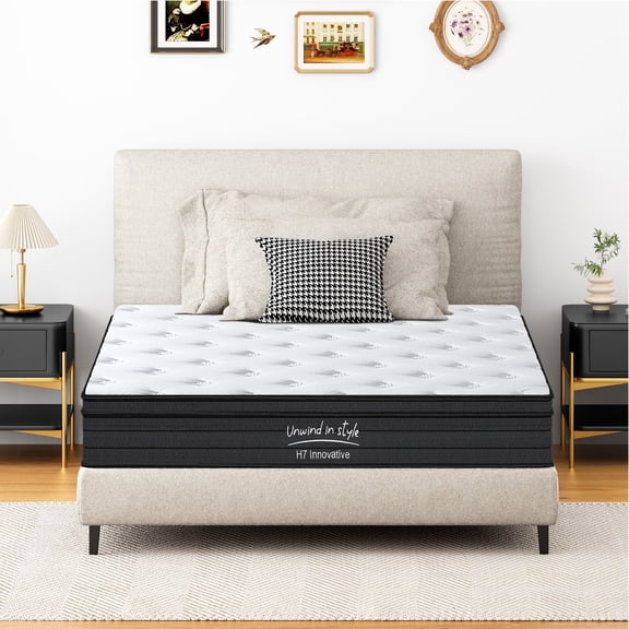 10-Inch Twin Hybrid Mattress, Gel Memory Foam & Pocket Springs, Medium Firm Bed in a Box