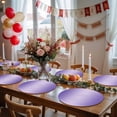 thumbnail image 5 of Purple Ombre Round 13 Inch Placemats Set of 8, Modern Gradient Abstract Art HeatResistant Non Slip Place Mats for Dining Table, Wipeable Braided Kitchen Table Mats for Housewarming, 5 of 9