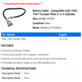 thumbnail image 2 of Battery Cable - Compatible with 1966 - 1967 Triumph TR4A 2.1L 4-Cylinder, 2 of 2
