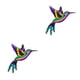 thumbnail image 4 of Colgante de decoración Bewildely Colibrí de hierro forjado Rosa 2Conjunto, 4 of 6