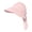 Light Pink, variant on UDIYO Sun Visor Hat Large Brim Solid Color Pleated Folding Packable Anti-UV Back Bowknot Ribbon Breathable Women Beach Visor Hat for Daily Life