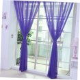 thumbnail image 2 of FUEENIRVA 2Set Voile Curtains Purple 100x79in Polyester Privacy Light Filtering For Dining Room Kitchen, 2 of 3