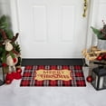 thumbnail image 2 of Red and Black Plaid "Merry Christmas" Outdoor Mat 30 x 18, 2 of 7