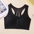 thumbnail image 4 of Naittoop Front Zipper Sports Bras for Women Wirefree Post Surgery Bra Front Closure Racerback Compression Mastectomy Bras, 4 of 5