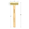 thumbnail image 2 of Big Horn 15124 1 LBs Brass Hammer with Hickory Handle, 2 of 7