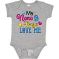 thumbnail image 3 of Inktastic My Nana and Papa Love Me with Hearts Boys or Girls Baby Bodysuit, 3 of 5