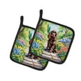 thumbnail image 2 of Cocker Spaniel Spring Path Pair of Pot Holders 7.5 in x 7.5 in, 2 of 2