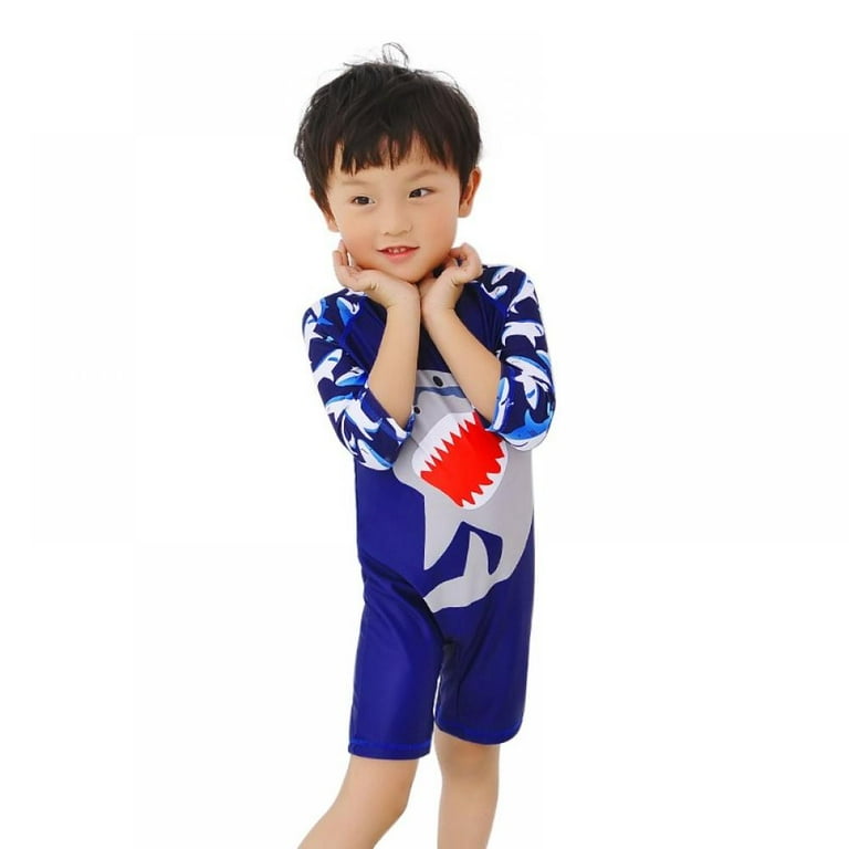 GYRATEDREAM Baby Toddler Boys Swimsuit UPF 50 Sun Protection One Piece Zipper Bathing Suit with Sun Hat Kid Beach Swimwear 1 8 Years