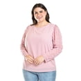 thumbnail image 1 of Blusa de mangas con relieve Roman Fashion Rosa Talla 36, 1 of 6