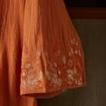 thumbnail image 5 of HOMBOM Embroidered Dresses for Women Casual Cotton Linen Long 3/4 Sleeve Plus Size Maxi Beach Young Womens Shift Dress Crew Neck, 5 of 9