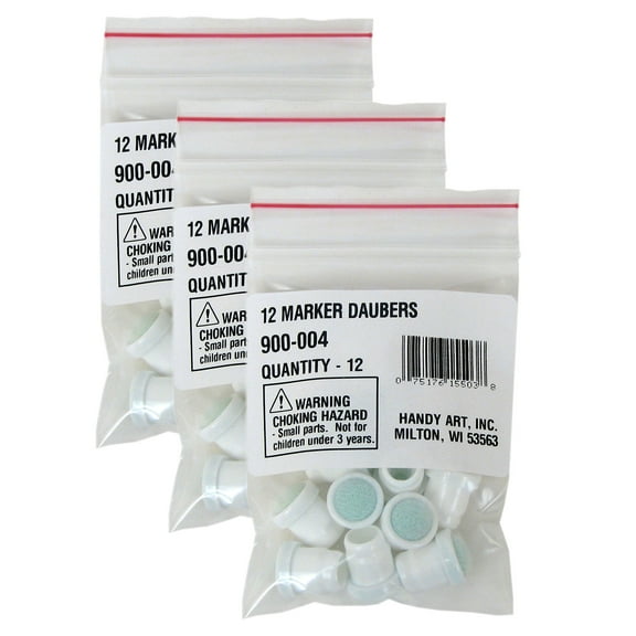 Handy Art Marker Daubers Tips, 12 Per Pack, 3 Packs