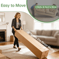 thumbnail image 4 of 108" Cloud Couch Sectional, Deep Seating Modular Sofa with L-Shaped Chaise, Boneless Upholstered Corduroy Sectional for Living Room or Apartment, No Assembly Required (Beige, Right Facing Chaise), 4 of 20