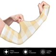 thumbnail image 3 of PAYOHTO Women Men Gardening Sleeves with Thumb Hole, Sun Protection Cooling Arm Sleeves for Farm Work Sports Tartan Plaid Yellow, 3 of 8