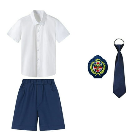 

Toddler Baby Boys Clothes Outfits Cute Kids Set Children s School Season British School Class Dress 1 Performance Dress Summer Shirt Suit Soft Outerwear Suits Navy 130