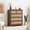 F Walnut, variant on YOCWO Nightstand Set of 2 for Bedroom, Mid Century Bedside Table with Arc Edge and Round Leg, Wood Storage Chest of Drawer Organizer for Bedroom Living Room Hallway Closet, Walnut