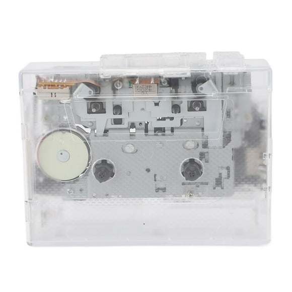 Recorder Portable Cassette Player Tape Recorder DC 5V USB Cassette to MP3 Digital Converter with Bluetooth Radio and Headphone Jack Transparent