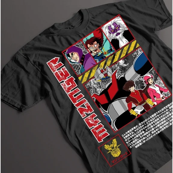 Reprint Rare MAZINGER Z Anime T-Shirt - Cool Japanese Manga Tee, Otaku Gift, Kawaii Graphic