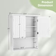 thumbnail image 2 of ZYPPP 28" H x 23.5" W Wall Mount Medicine Cabinets with Adjustable Shelf and 2-Door for Bathroom Laundry Living Room-White, 2 of 9