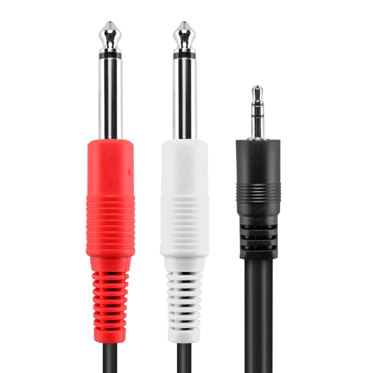 Generic 1/8 To 1/4 Stereo Cable, 3.5mm To 1/4 Adapter Aux Cord Stereo Audio Cable For Guitar, Keyboard Piano, Laptop, Home Theater Devices, Speaker And Amplifiers - 3.3 Ft, Black