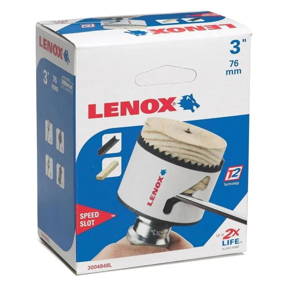 Lenox 3" (76Mm) Hole Saw Multi-Purpose With Speed Slot - Bi Metal - New In Box