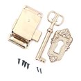 thumbnail image 4 of Retro Furniture Drawers Door Lock Set Decorative Lock with Key, Vintage Latch Decorative Door Lock, 4 of 5