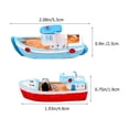 thumbnail image 2 of CRAFTHROU 8pcs Resin Boat Decorations for Fish Farming Boat Assorted Color Dining Table, 2 of 6