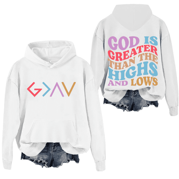 God Is Greater Than The Highs And Lows Hoodie Funny God Sweatshirt Christian Tee For Women Men