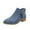 Blue Middle Ankle Boots, variant on Stylish Women's Short Boots Thick Heel Side Zipper Pointed Toe Casual Mid-Calf Footwear for Everyday Comfort and Versatility