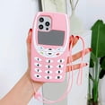 thumbnail image 2 of 3D Classic Retro Phone Case for iPhone 11 6.1",3D Cute Kawaii Lovely Retro Phone Women Girls Teens Kids Soft Silicone Case for iPhone 11 6.1 inch - Pink, 2 of 12