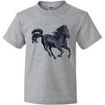 thumbnail image 3 of Inktastic Beautiful Galloping Black Horse Youth T-Shirt, 3 of 5