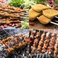 thumbnail image 4 of Ensemble de 10 Brochettes Longues en Acier Inoxydable pour Barbecue avec Poignée, Brochettes Réutilisables pour Camping en Plein Air, 4 of 9