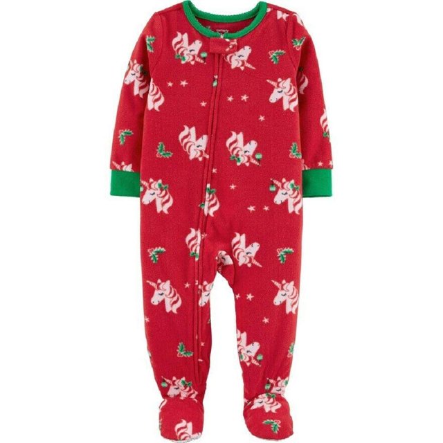 Pijama navideño de unicornio para niña pequeña de Carter's, 12 meses