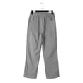 thumbnail image 5 of Black Women's Casual Pants, Women'S Cotton And Linen Striped Elastic Waist Side Back Four Pockets Buttoned 9/10 Pants,Women's Casual Pants XL, 5 of 9