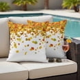 thumbnail image 4 of Thanksgiving Orange Outdoor Waterproof Pillow Covers, Autumn Vintage Fall Maple Leaf Decorative Square Throw Pillowcase Sofa Cushion Sham for Patio/Couch/Chair, 18"x18" 2 Pack, 4 of 8